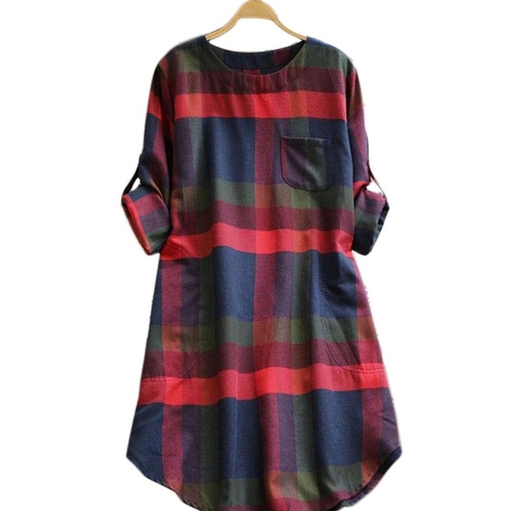 Cupshe dress red plaid